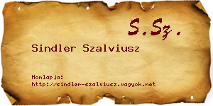 Sindler Szalviusz névjegykártya